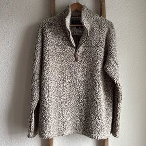 True Grit Frosty Tipped Pile 1/4 Zip Pullover Mens Sz: XS